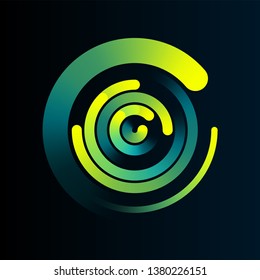 Circular Network Data Connection Logo Vector Background