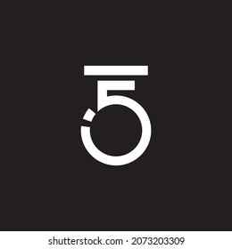 circular number five initials logo design