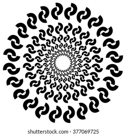 Circular - oncentric abstract design element , motiff