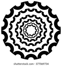 Circular - oncentric abstract design element , motiff