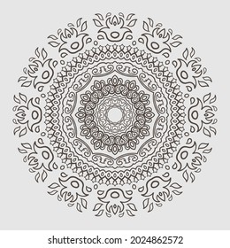 Circular one-color pattern. Illustration in vector