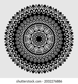 Patrón circular de un solo color. Ilustración en vector