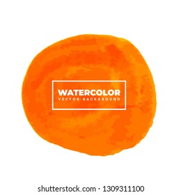 Circular Orange Watercolor Background
