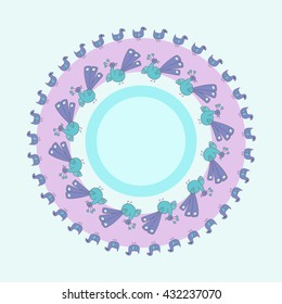 circular ornament with birds