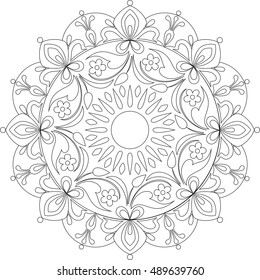 circular ornament B&W