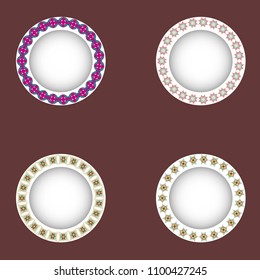 Circular ornament. The combination of geometry and hand drawn patterns.Vintage decorative elements.Logo.