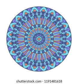 Circular ornament. The combination of geometry and hand drawn patterns