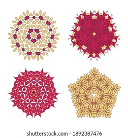diseño circular de ornamento sobre fondo blanco.