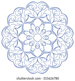 Circular ornament. Element design.
