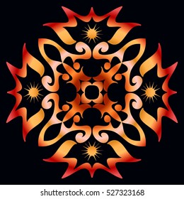 circular ornament with floral pattern Vector Beautiful Mandala Ethnic round ornament