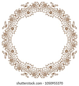 circular ornament, frame, place for text