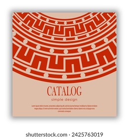 Circular ornament. The idea of a banner, brochure, catalog, or booklet. A template for creative design