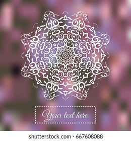 Circular ornament on blurred background