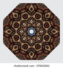 circular ornament in Oriental style. Vector