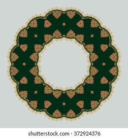 circular ornament in Oriental style. Vector