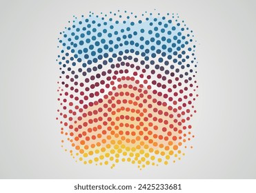 Circular ornament. Pattern of dots, particles, molecules, fragments. Poster for technology, medicine, presentations, business.