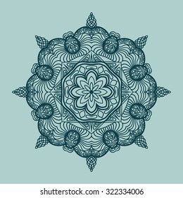 Circular ornament. Vector illustration.