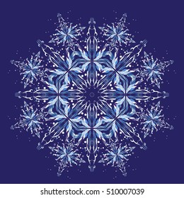 Circular ornament. Vector. The ornate pattern. 