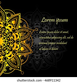 circular ornamental golden mandala vector