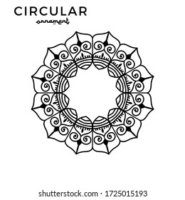 Circular ornaments can be used for paper cutting templates, wood cutting designs.Vector EPS10
