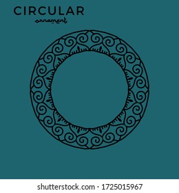 Los ornamentos circulares pueden utilizarse para plantillas de corte de papel, diseños de corte de madera.Vector EPS10