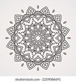 circular ornaments with a combination of cherry blossoms and beautiful ornaments.  suitable for henna, tattoos, coloring books