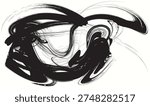 circular paint brush strokes, grunge paint element, Monochrome grunge texture. Brush strokes paint Isolated on white background, grunge brush strokes ink paint.eps