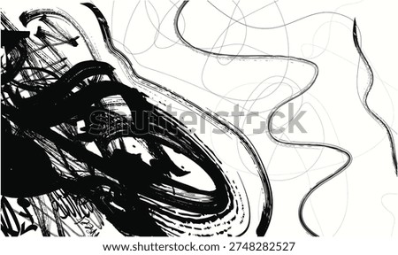 circular paint brush strokes, grunge paint element, Monochrome grunge texture. Brush strokes paint Isolated on white background, grunge brush strokes ink paint.eps