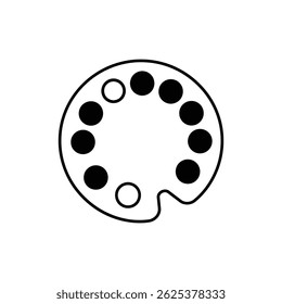 Paleta Circular com Blobs de Cor Par - Conceito de Arte e Design