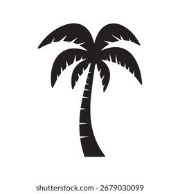 Logótipo palmar circular representando equilíbrio, harmonia e destino de praia tropical