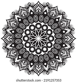 Circular patern in form madala art or round ornament.