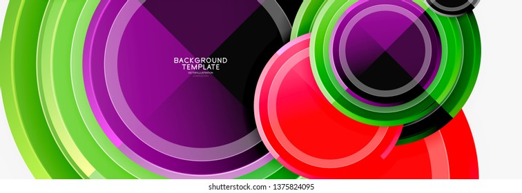 Circular pattern, abstract circles composition. Vector design