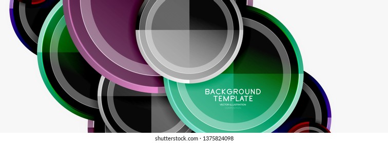 Circular pattern, abstract circles composition. Vector design