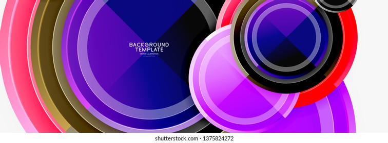 Circular pattern, abstract circles composition. Vector design