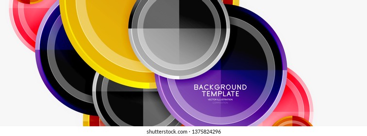 Circular pattern, abstract circles composition. Vector design