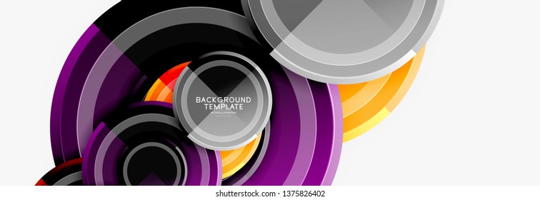 Circular pattern, abstract circles composition. Vector design