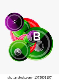 Circular pattern, abstract circles composition. Vector design