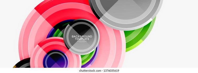 Circular pattern, abstract circles composition. Vector design