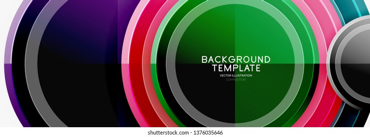 Circular pattern, abstract circles composition. Vector design