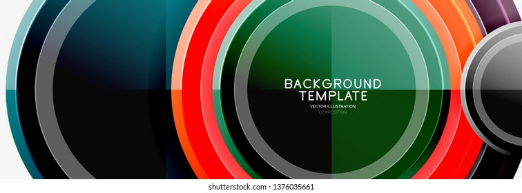 Circular pattern, abstract circles composition. Vector design