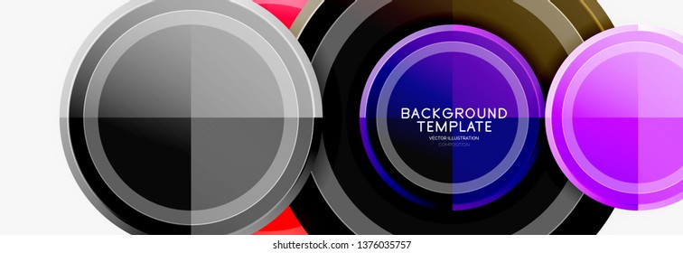 Circular pattern, abstract circles composition. Vector design
