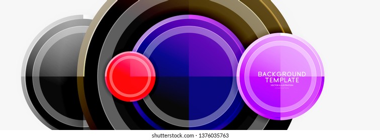 Circular pattern, abstract circles composition. Vector design