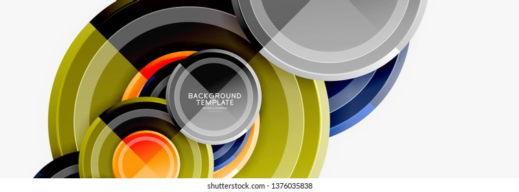Circular pattern, abstract circles composition. Vector design