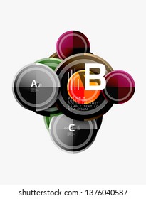 Circular pattern, abstract circles composition. Vector design