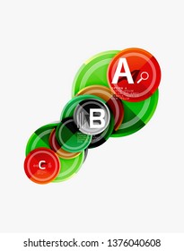 Circular pattern, abstract circles composition. Vector design