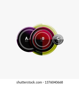 Circular pattern, abstract circles composition. Vector design
