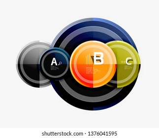 Circular pattern, abstract circles composition. Vector design