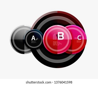 Circular pattern, abstract circles composition. Vector design