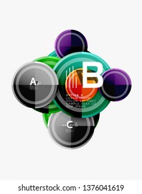 Circular pattern, abstract circles composition. Vector design