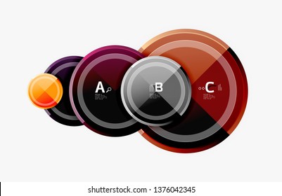 Padrão circular, composição de círculos abstratos. Design vetorial